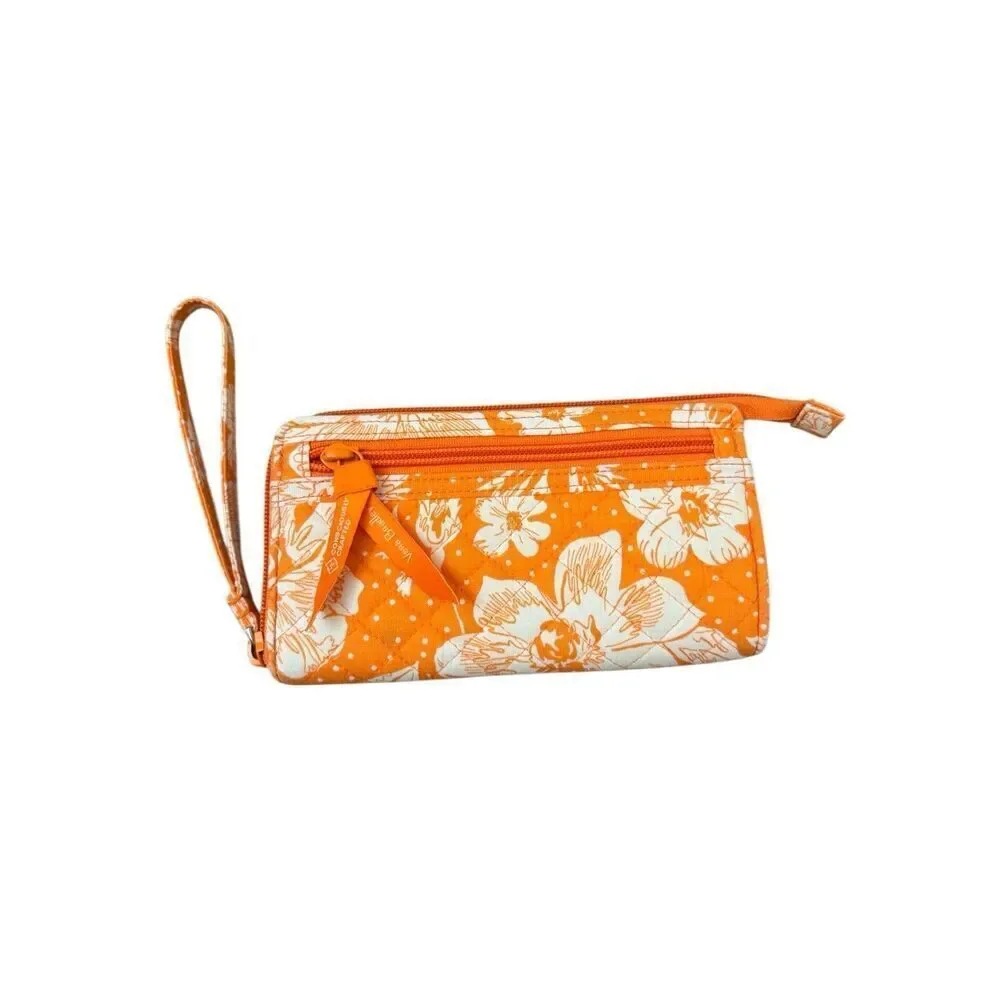 Vera Bradley Tennessee Volunteers Rain Garden Front-Zip Wristlet UT